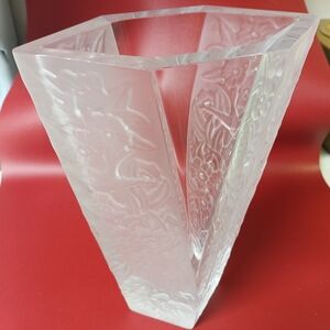 Christian Dior Crystal Vase Floral Bird Design